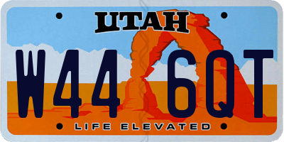 UT license plate W446QT