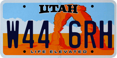 UT license plate W446RH