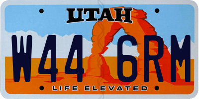 UT license plate W446RM