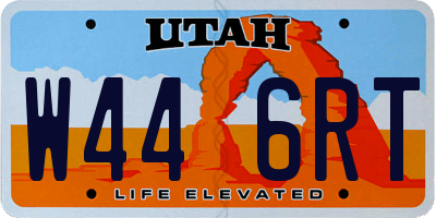 UT license plate W446RT