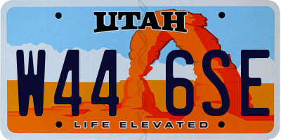 UT license plate W446SE