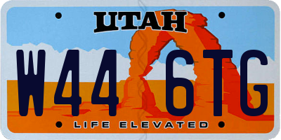 UT license plate W446TG