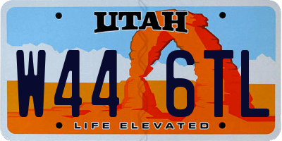 UT license plate W446TL
