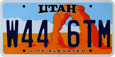 UT license plate W446TM