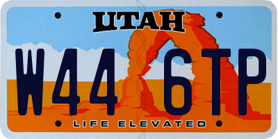 UT license plate W446TP