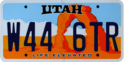 UT license plate W446TR