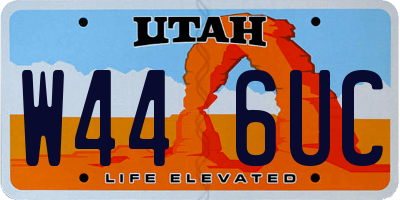 UT license plate W446UC