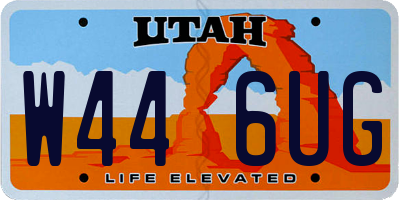 UT license plate W446UG