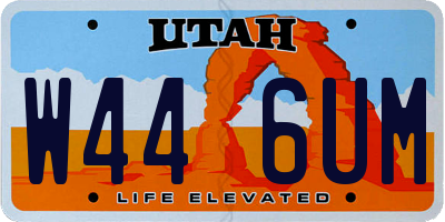 UT license plate W446UM