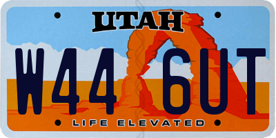 UT license plate W446UT