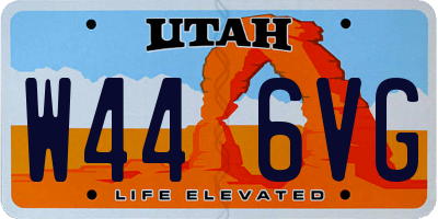 UT license plate W446VG