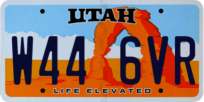 UT license plate W446VR