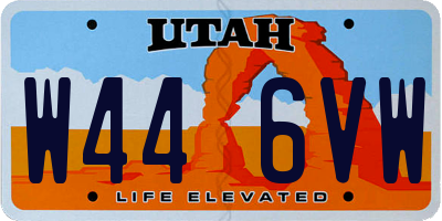 UT license plate W446VW