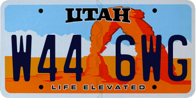 UT license plate W446WG