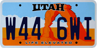 UT license plate W446WI
