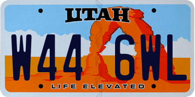 UT license plate W446WL