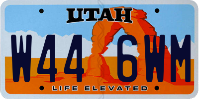 UT license plate W446WM