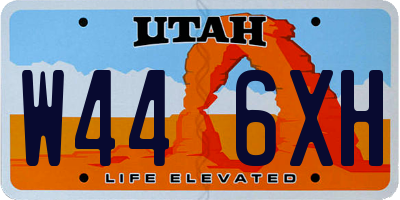 UT license plate W446XH