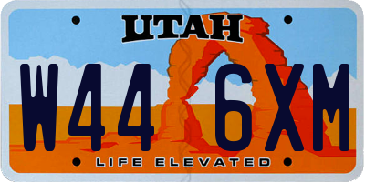 UT license plate W446XM