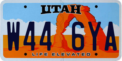 UT license plate W446YA