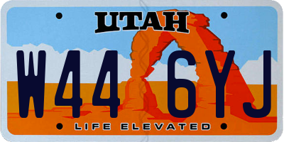 UT license plate W446YJ