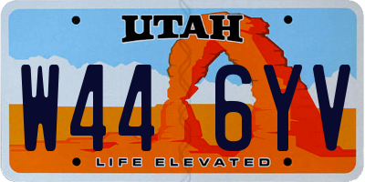 UT license plate W446YV