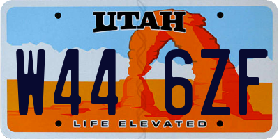UT license plate W446ZF