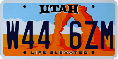 UT license plate W446ZM