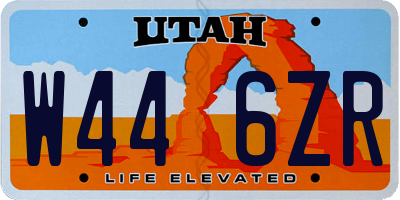 UT license plate W446ZR