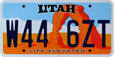 UT license plate W446ZT