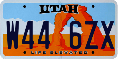 UT license plate W446ZX