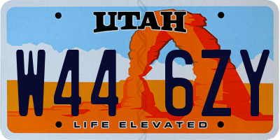 UT license plate W446ZY