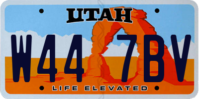 UT license plate W447BV
