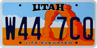 UT license plate W447CQ
