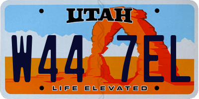 UT license plate W447EL