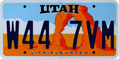 UT license plate W447VM