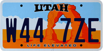 UT license plate W447ZE