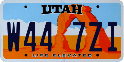 UT license plate W447ZI
