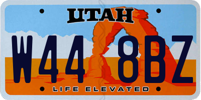 UT license plate W448BZ