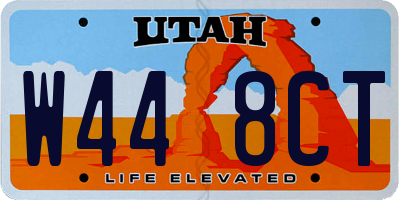 UT license plate W448CT
