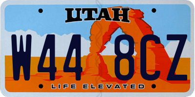 UT license plate W448CZ