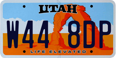 UT license plate W448DP