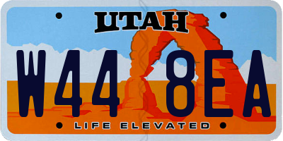 UT license plate W448EA