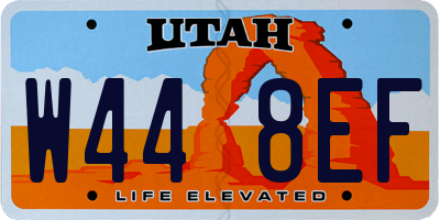 UT license plate W448EF