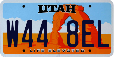 UT license plate W448EL