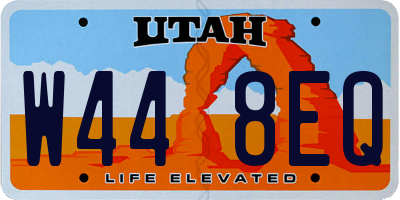UT license plate W448EQ