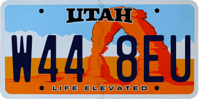 UT license plate W448EU