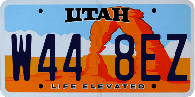 UT license plate W448EZ