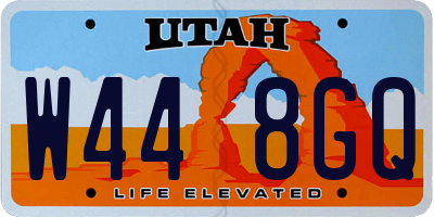 UT license plate W448GQ
