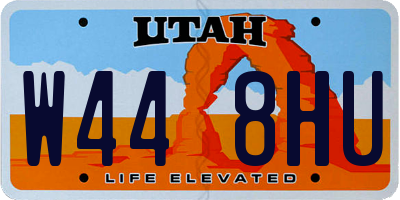 UT license plate W448HU